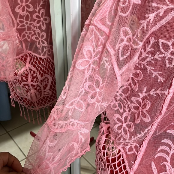 Pink sheer tunic - Picture 6 of 9